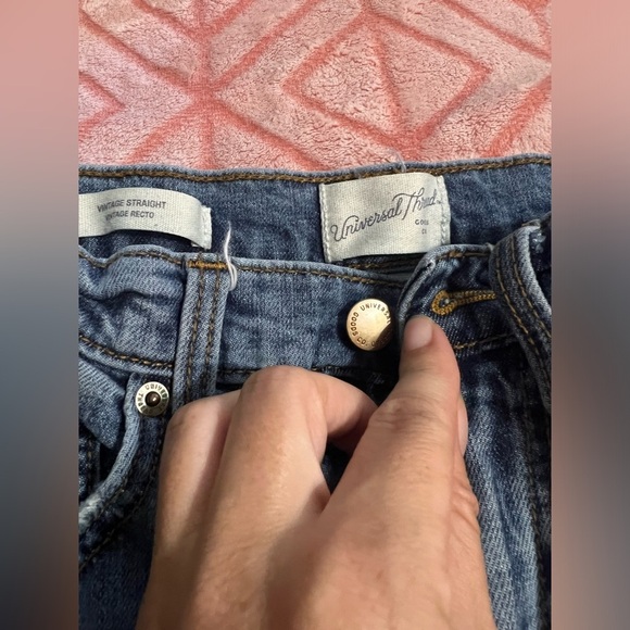 Universal Thread Women's Straight Leg Blue Jeans - Picture 3 of 4